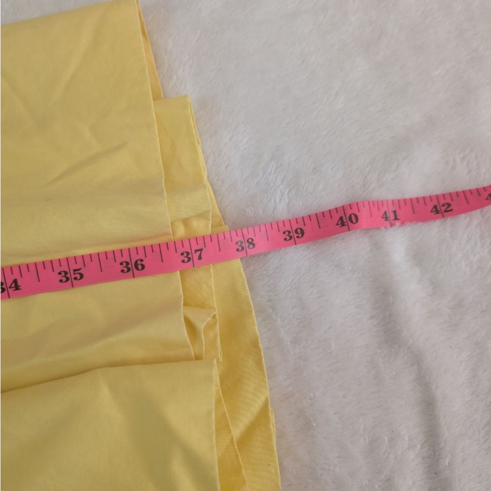 Jones Vintage Yellow & White Collared Short Sleeve Dress - Size 8 (Vintage) - Picture 6 of 9